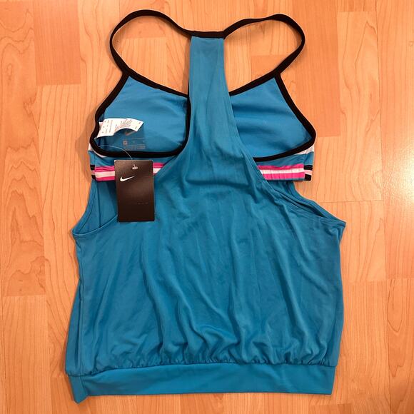 NiKE NWT Blue Tankini Swimsuit Top with Built in Bra – Medium - Picture 5 of 6